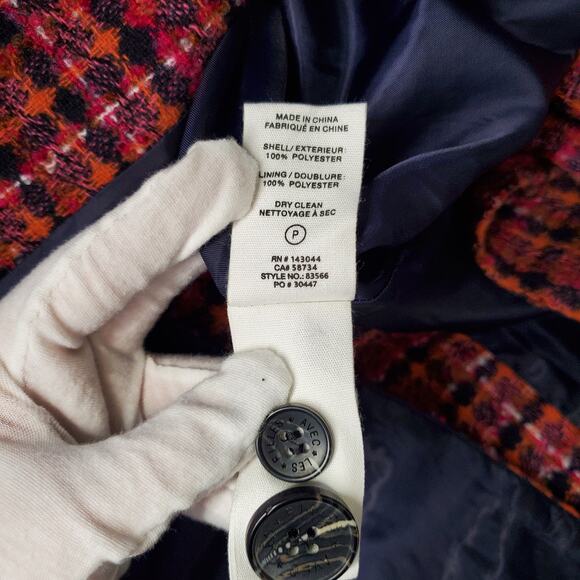 Avec Les Filles Single Breasted Tweed Maxi Coat Boucle Long Tweed Size Small New - Picture 14 of 14